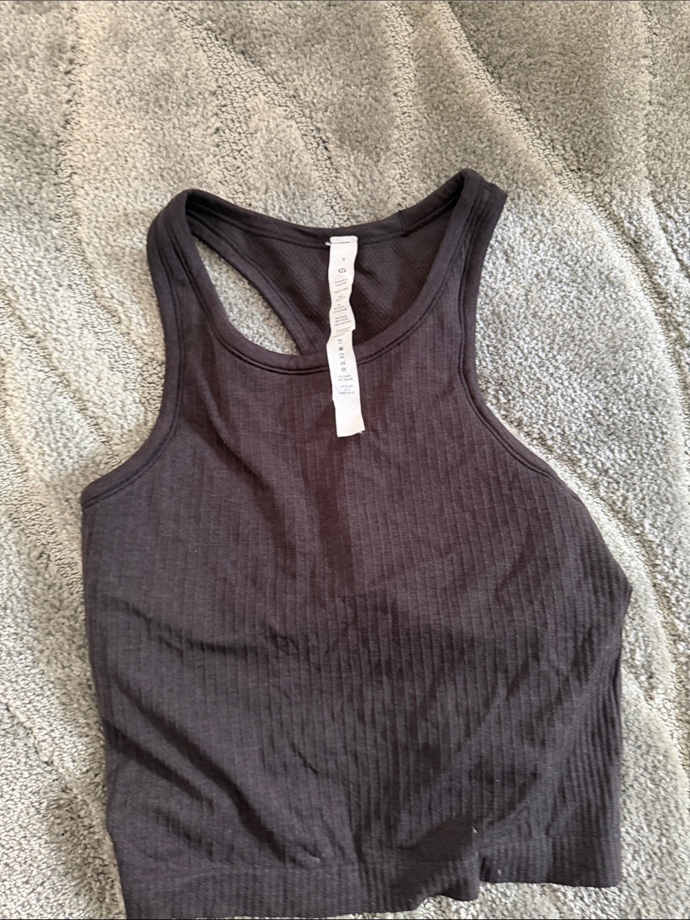 Lululemon size 4 bra built in Ribbed Racerback Crop Top - Black